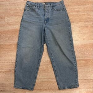 Madewell Women’s Balloon Relaxed Fit Light Blue Jeans Size 31